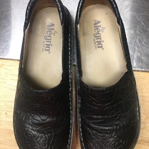 Women’s Algeria Black leather floral size 39